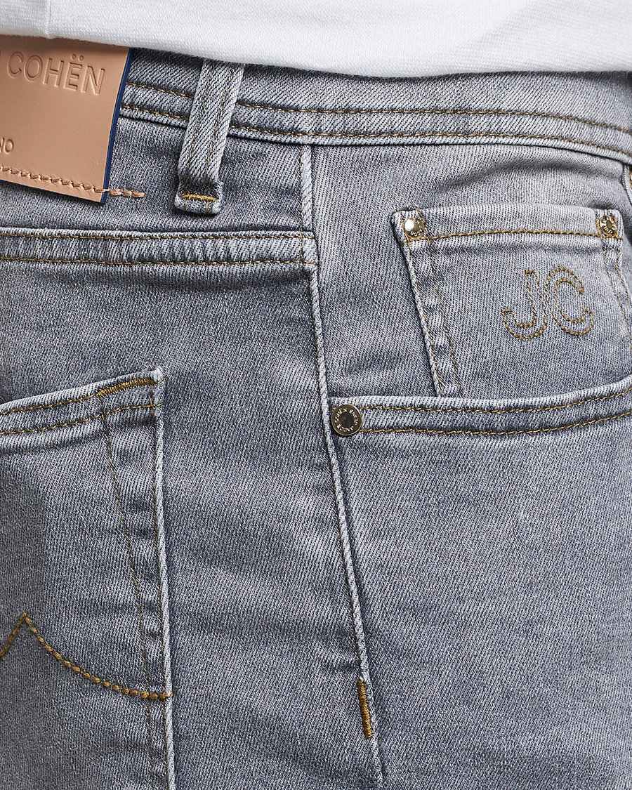 Hombres | Vaqueros | Jacob Cohën | Nick Slim Fit Stretch Jeans Light Grey