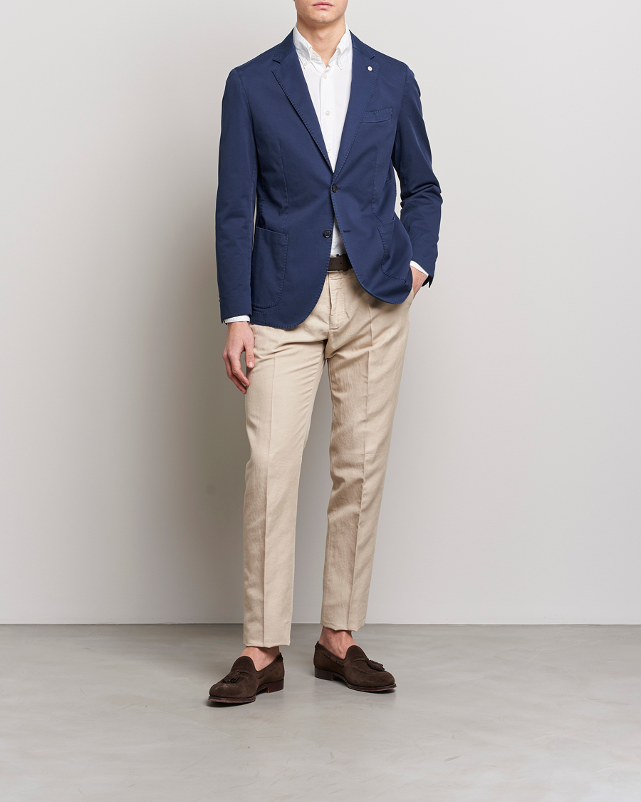 Hombres | Blazers | L.B.M. 1911 | Jack Regular Fit Cotton Stretch Blazer Navy