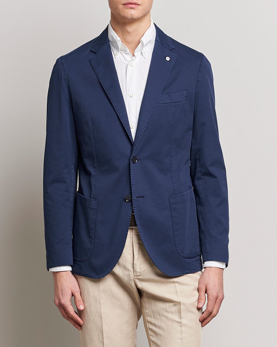 Hombres | Blazers | L.B.M. 1911 | Jack Regular Fit Cotton Stretch Blazer Navy