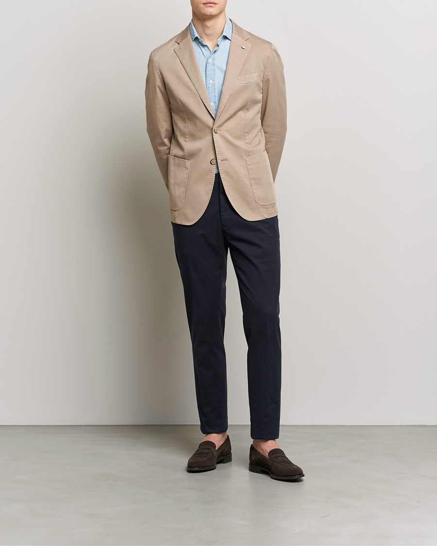 Hombres | Blazers | L.B.M. 1911 | Jack Regular Fit Cotton Stretch Blazer Taupe