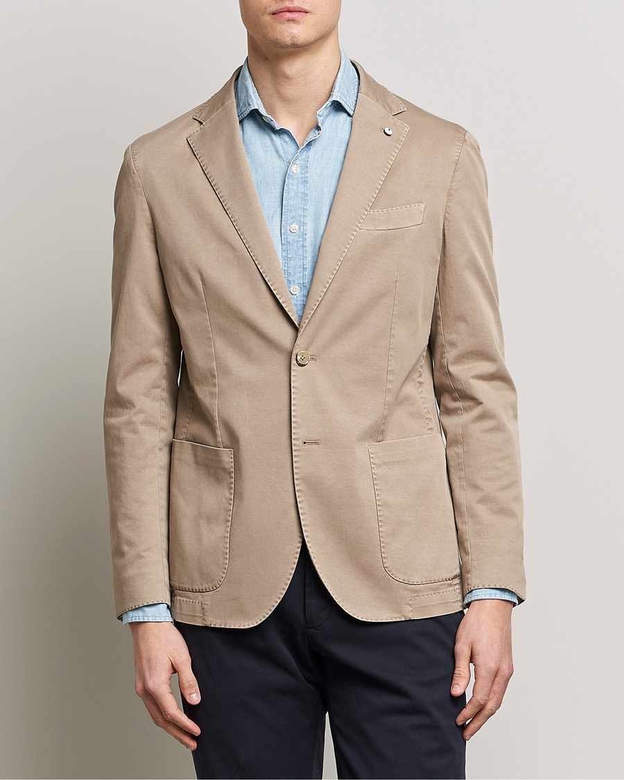 Hombres | Blazers | L.B.M. 1911 | Jack Regular Fit Cotton Stretch Blazer Taupe
