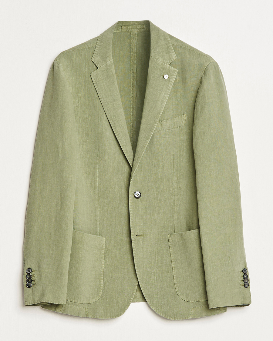 Hombres | Blazers | L.B.M. 1911 | Jack Regular Fit Linen Blazer Light Green