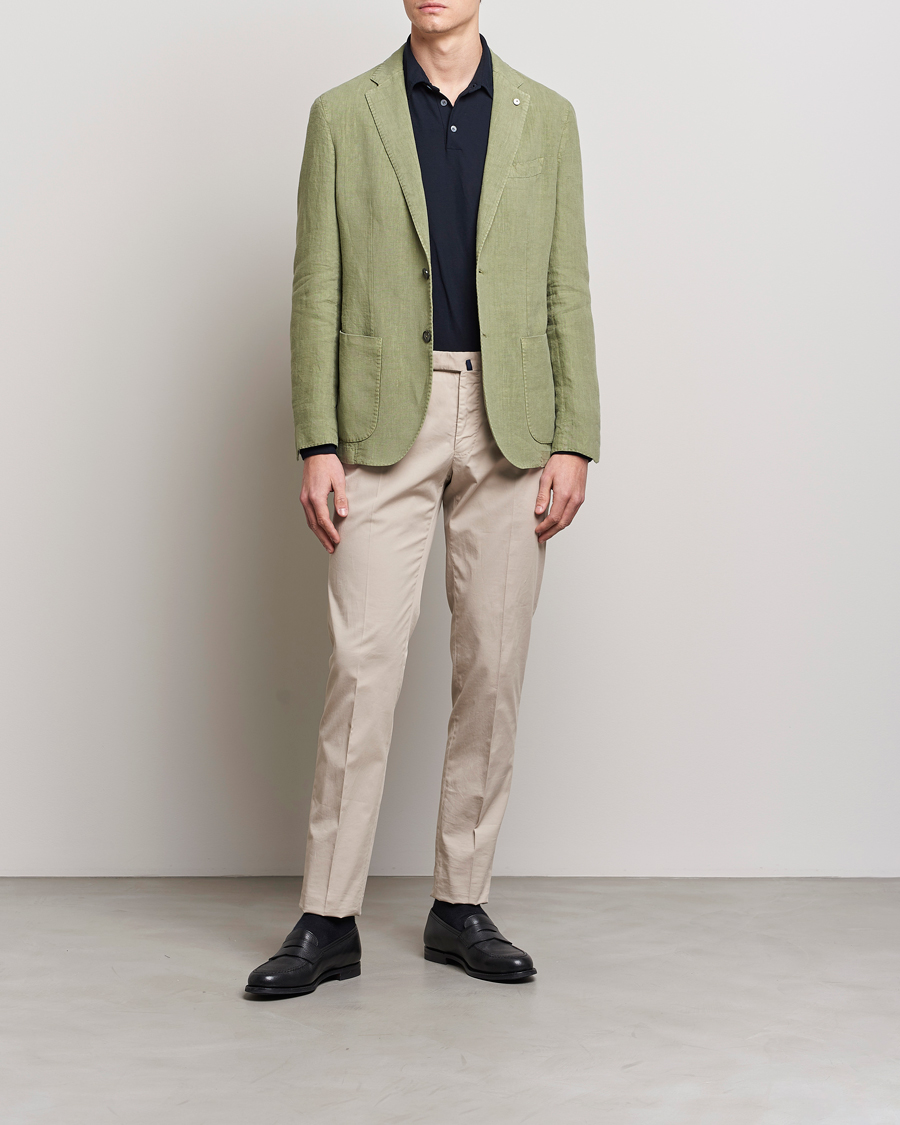 Hombres | Blazers | L.B.M. 1911 | Jack Regular Fit Linen Blazer Light Green