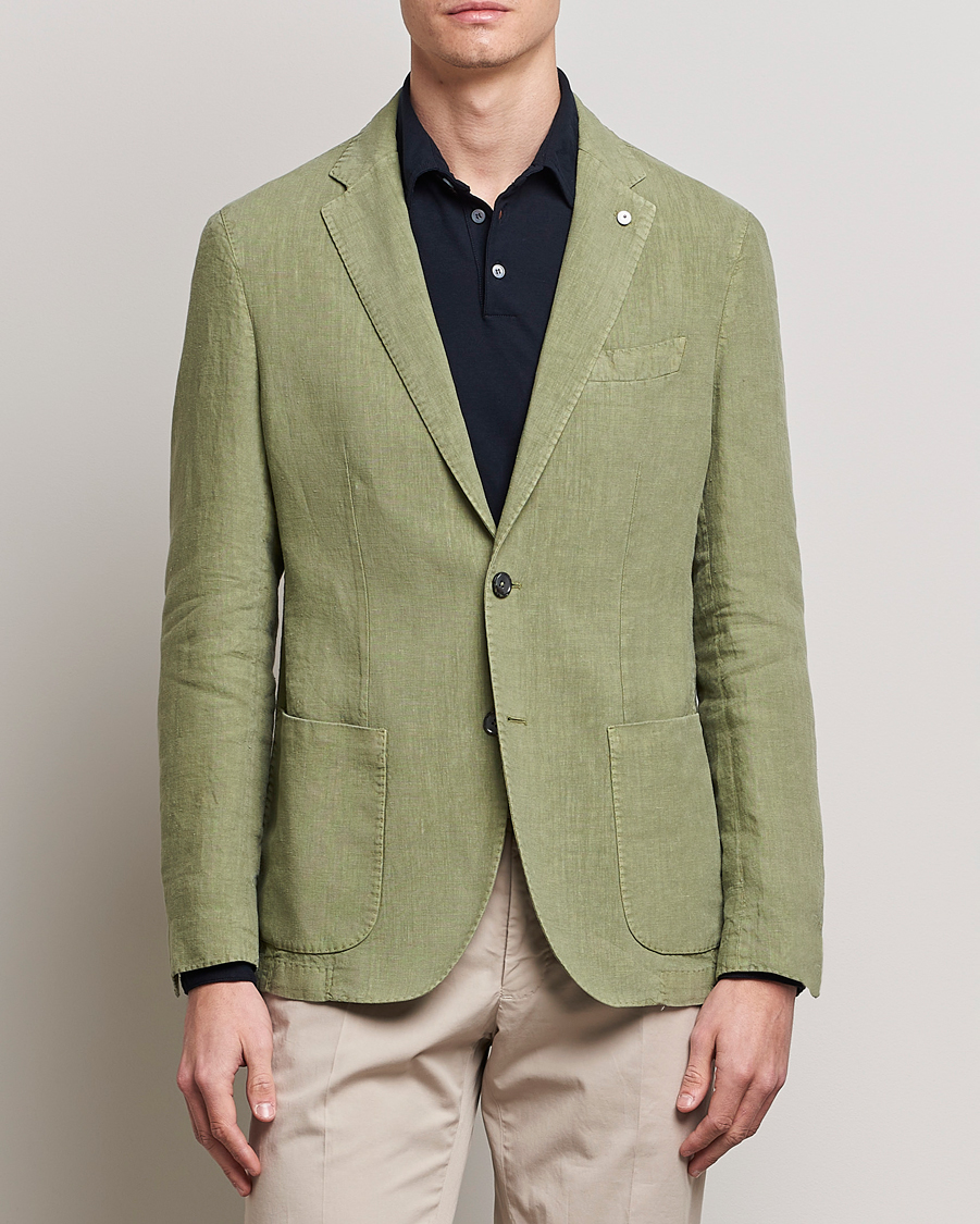 Hombres | Blazers | L.B.M. 1911 | Jack Regular Fit Linen Blazer Light Green