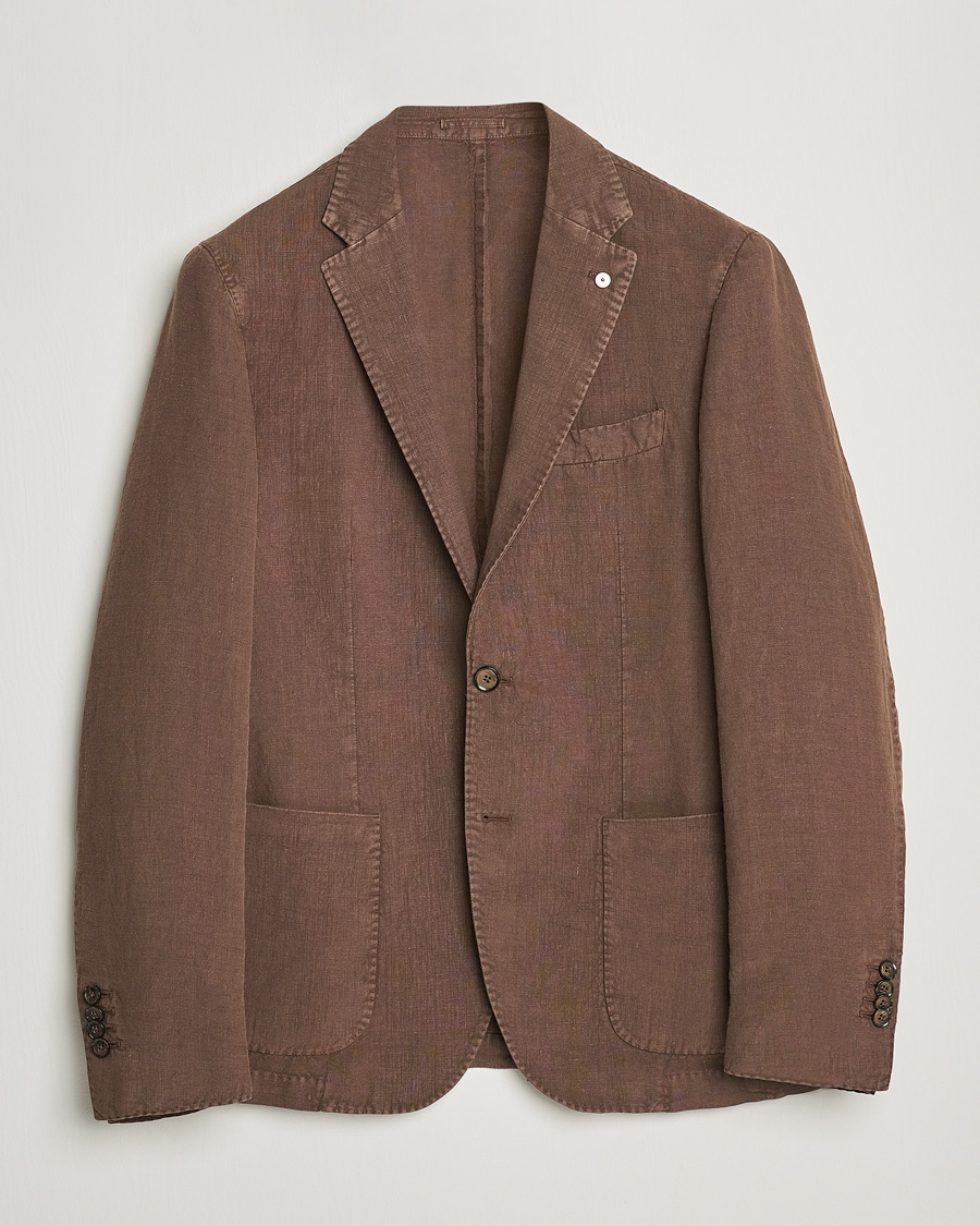 Hombres | Blazers | L.B.M. 1911 | Jack Regular Fit Linen Blazer Brown