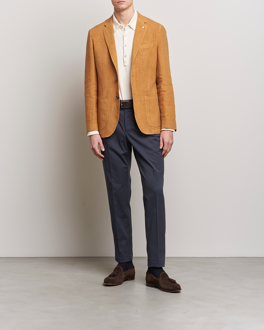 Hombres | Blazers | L.B.M. 1911 | Jack Regular Fit Linen Blazer Camel