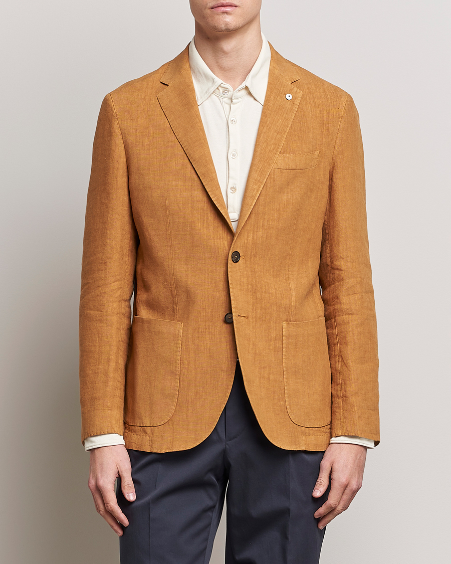 Hombres | Blazers | L.B.M. 1911 | Jack Regular Fit Linen Blazer Camel
