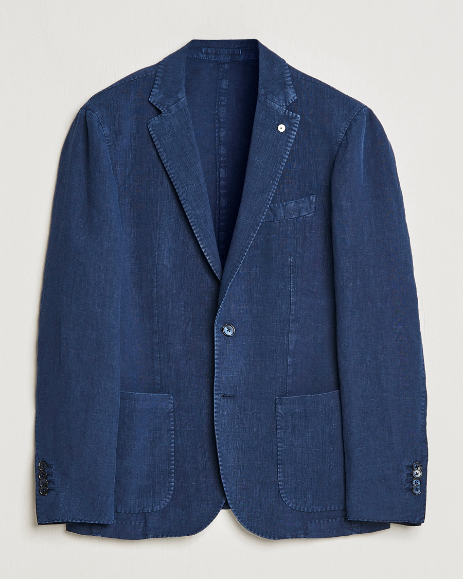 Hombres | Blazers | L.B.M. 1911 | Jack Regular Fit Linen Blazer Navy