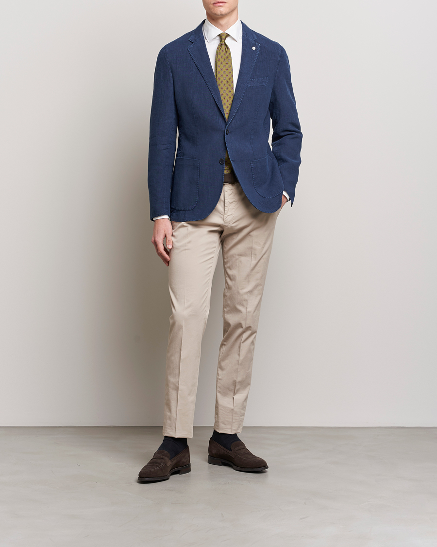 Hombres | Blazers | L.B.M. 1911 | Jack Regular Fit Linen Blazer Navy