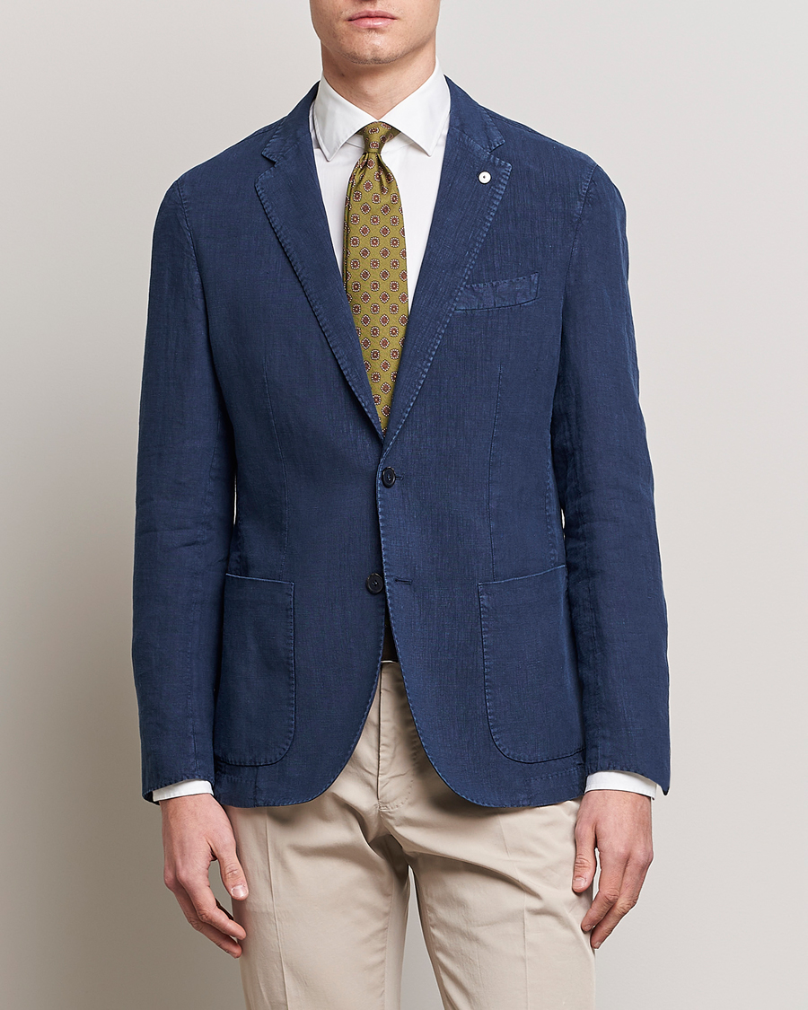 Hombres | Blazers | L.B.M. 1911 | Jack Regular Fit Linen Blazer Navy