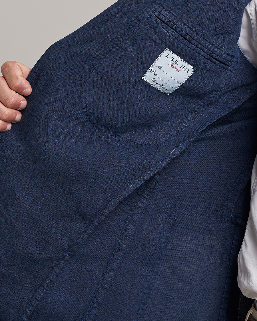 Hombres | Blazers | L.B.M. 1911 | Jack Regular Fit Linen Blazer Navy