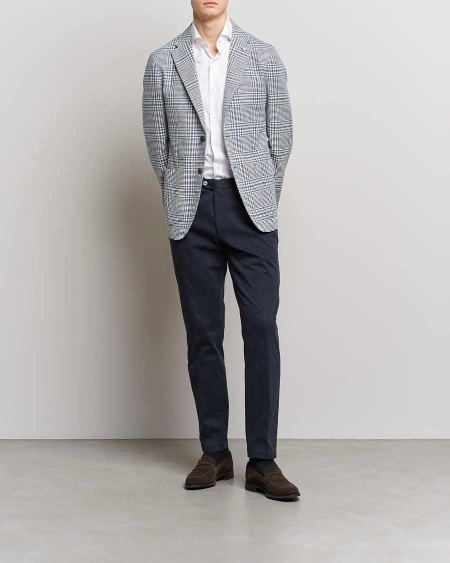 Hombres | Blazers | L.B.M. 1911 | Jack Regular Fit Houndstooth Checked Blazer Blue