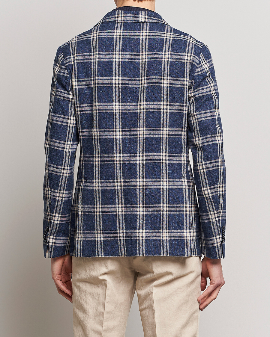 Hombres | Blazers | L.B.M. 1911 | Jack Regular Fit Checked Cotton Blazer Blue