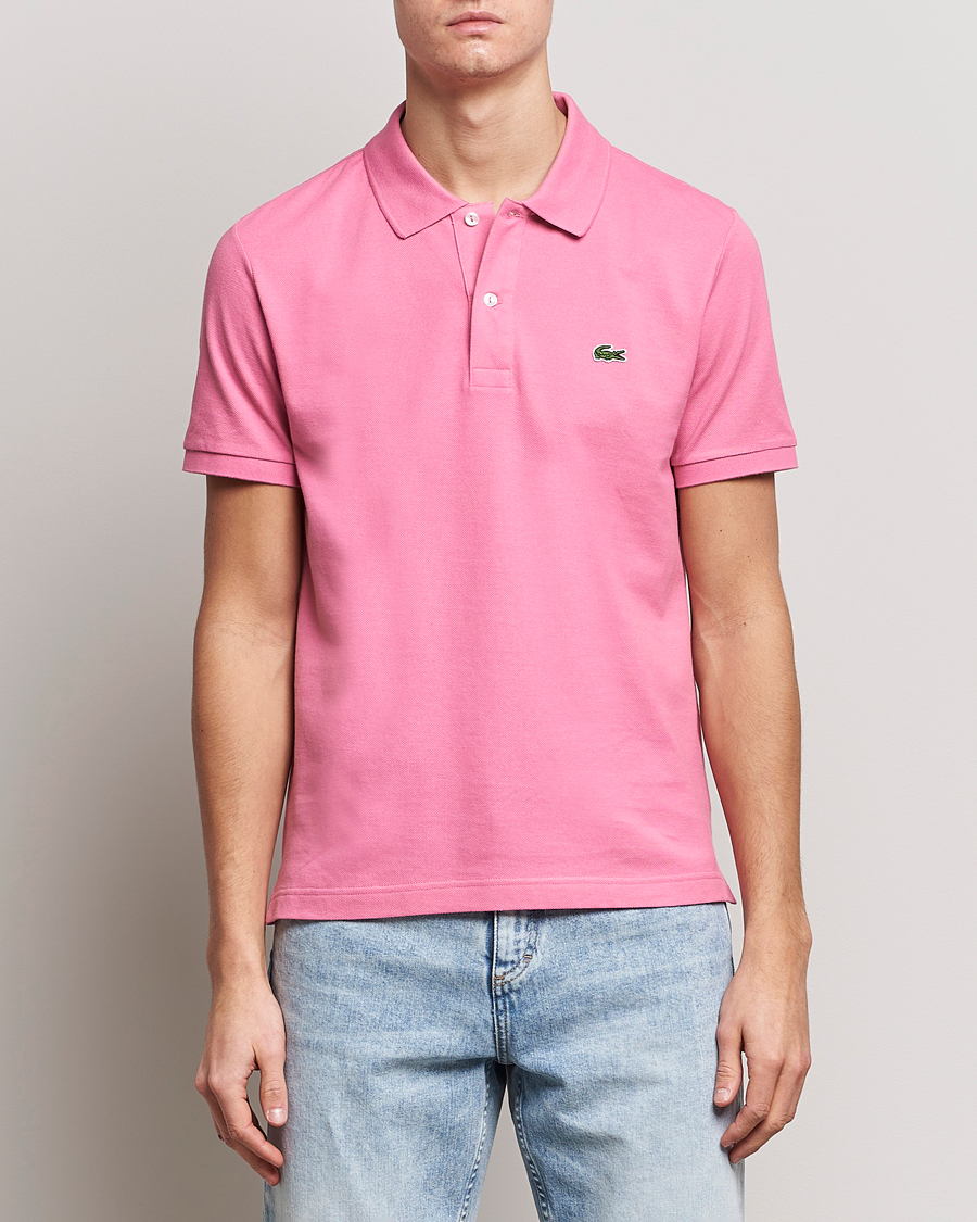 Hombres | Camisas polo de manga corta | Lacoste | Slim Fit Polo Piké Reseda Pink