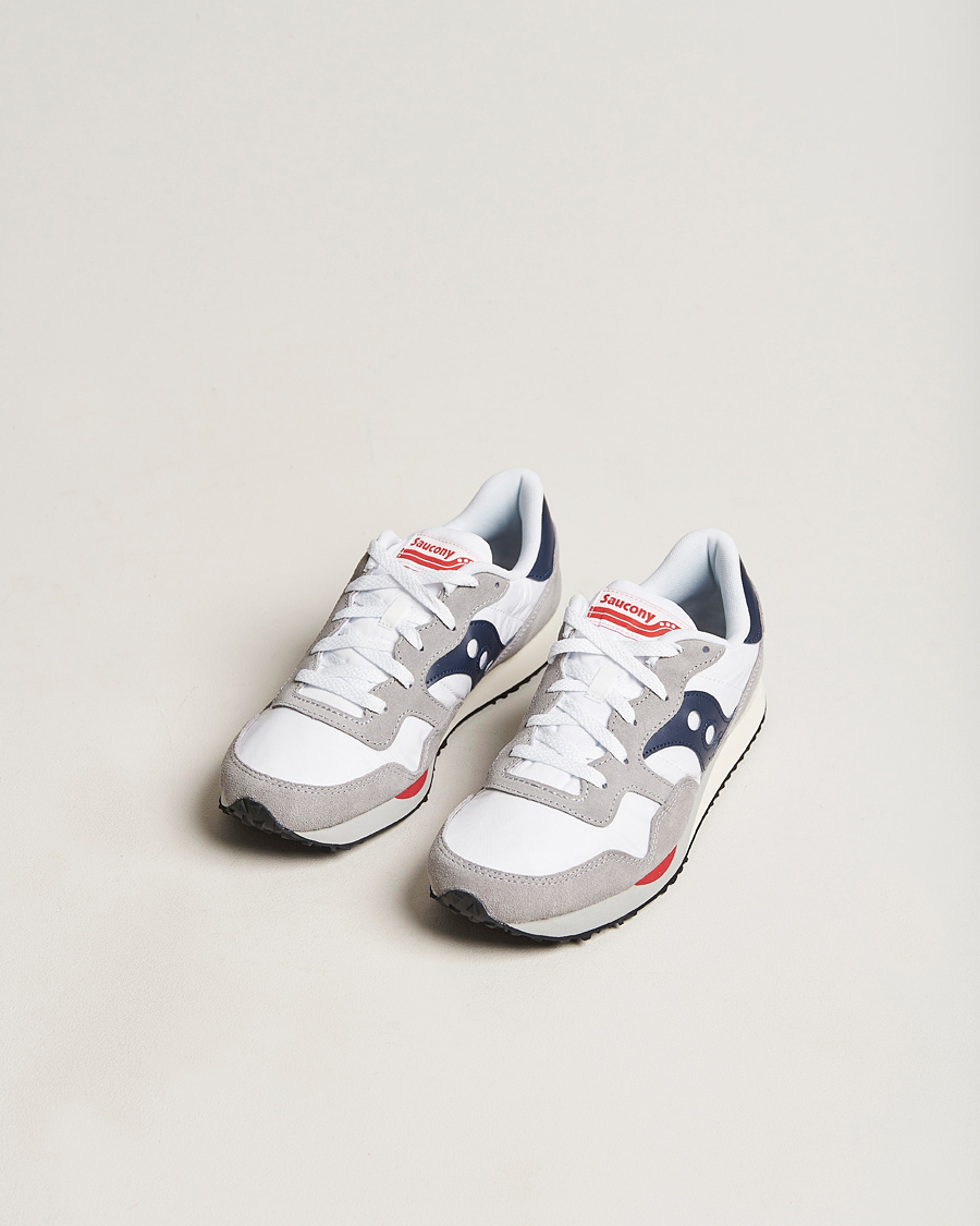 Hombres | Saucony DXN Trainer Sneaker White/Navy | Saucony | DXN Trainer Sneaker White/Navy