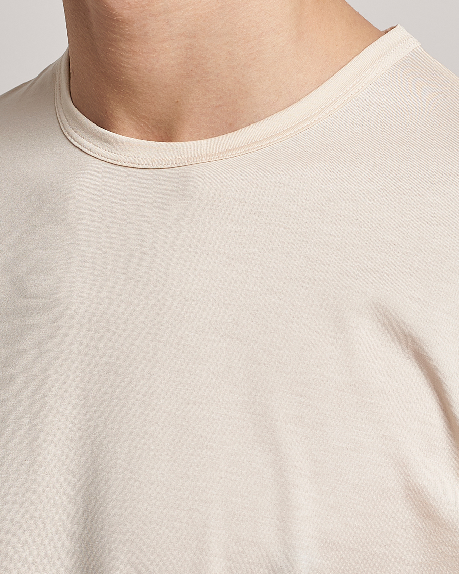 Hombres | Camisetas | Sunspel | Crew Neck Cotton Tee Undyed