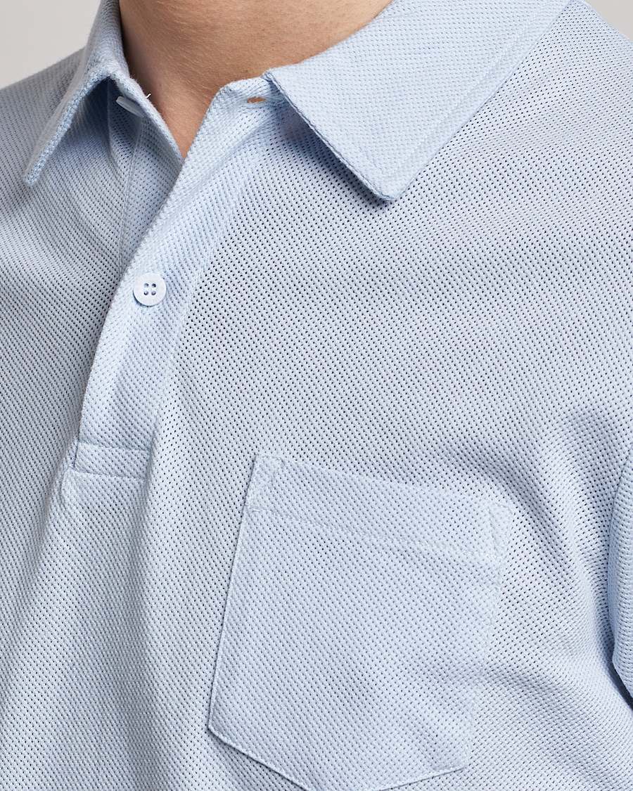 Hombres | Polos | Sunspel | Riviera Polo Shirt Pastel Blue