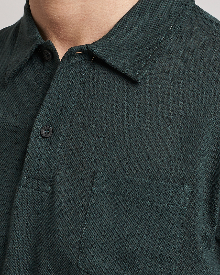 Hombres | Polos | Sunspel | Riviera Polo Shirt Seaweed
