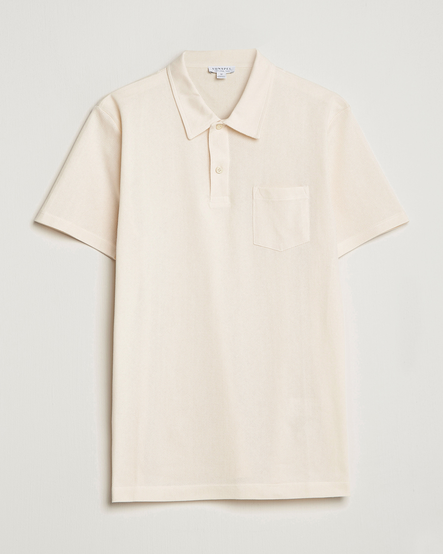 Hombres | Polos | Sunspel | Riviera Polo Shirt Undyed