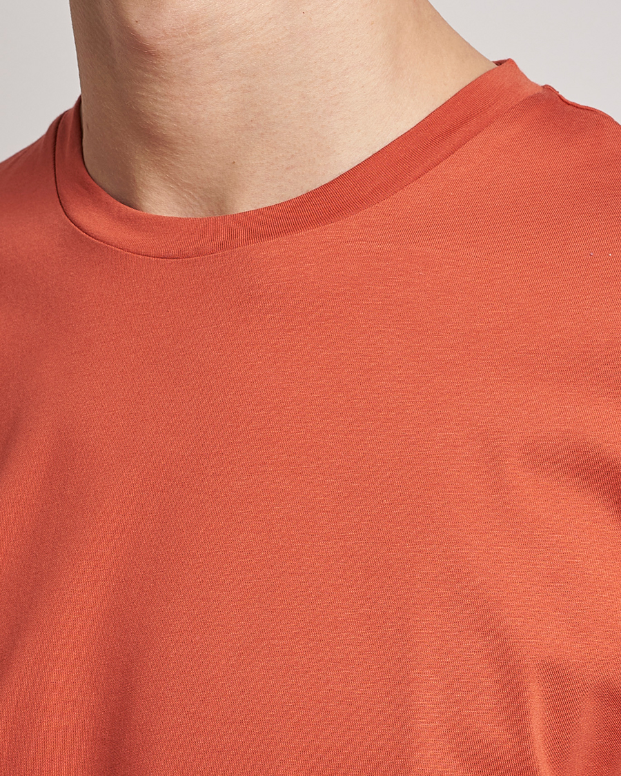 Hombres | Camisetas | Sunspel | Riviera Organic Tee Burnt Sienna