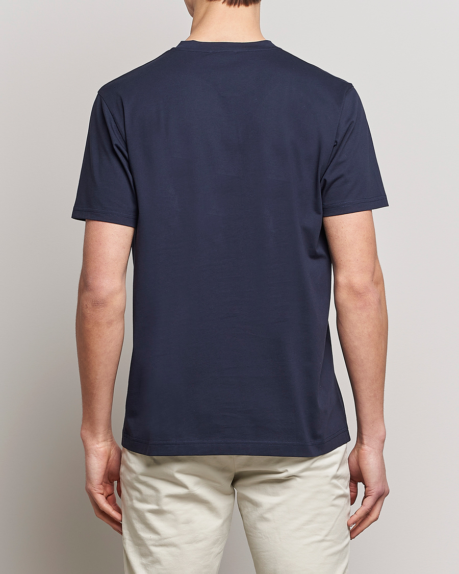 Hombres | Camisetas | Sunspel | Riviera Pocket Crew Neck T-Shirt Navy