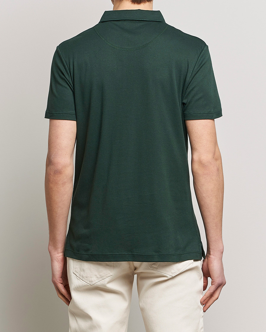 Hombres | Polos | Sunspel | Sea Island Jersey Riviera Polo Seaweed