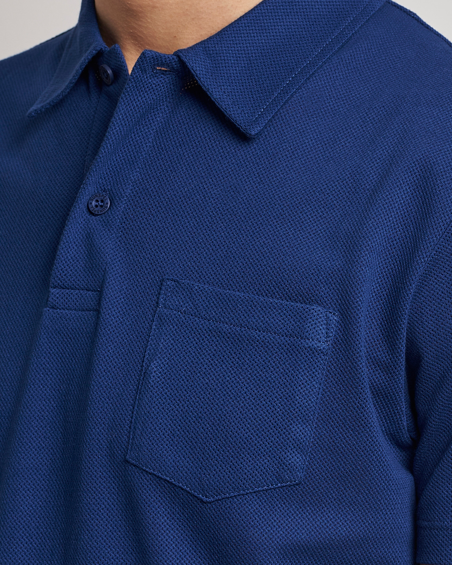 Hombres | Polos | Sunspel | Riviera Polo Shirt Space Blue