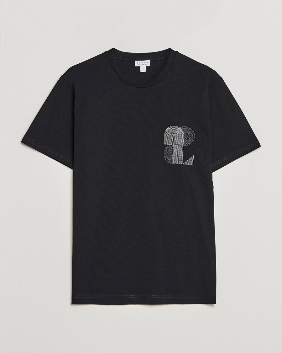 Hombres | Camisetas | Sunspel | Craig Ward Colab Riviera T-Shirt Black