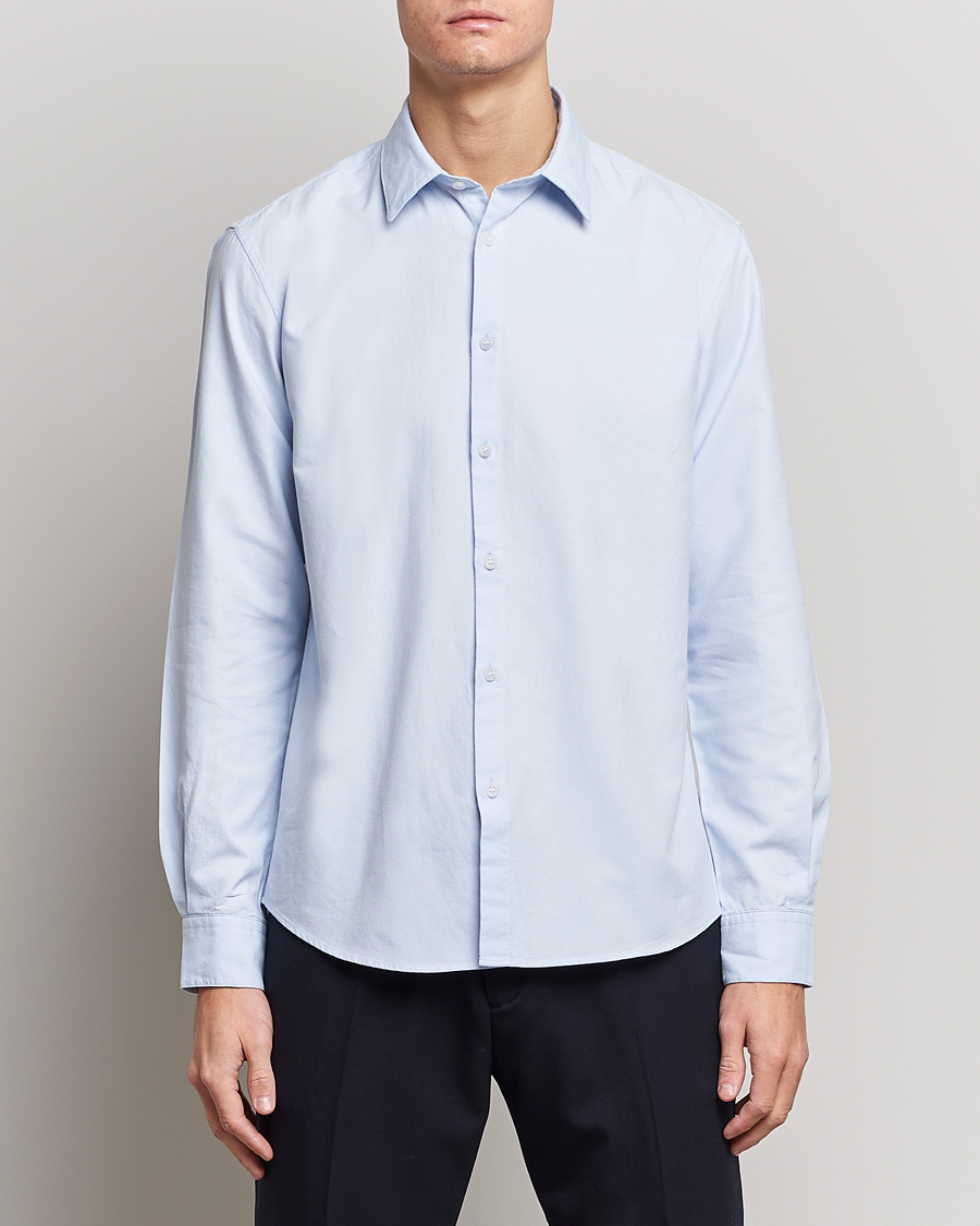 Hombres | Camisas oxford | Sunspel | Casual Oxford Shirt Light Blue