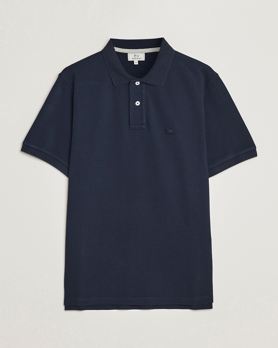 Hombres | Polos | Woolrich | Classic American Polo Melton Blue