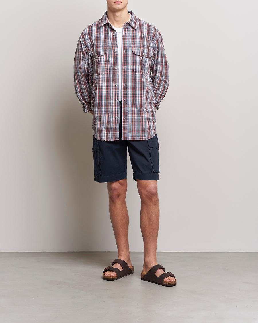 Hombres | Pantalones cortos | Woolrich | Classic Cargo Shorts Melton Blue