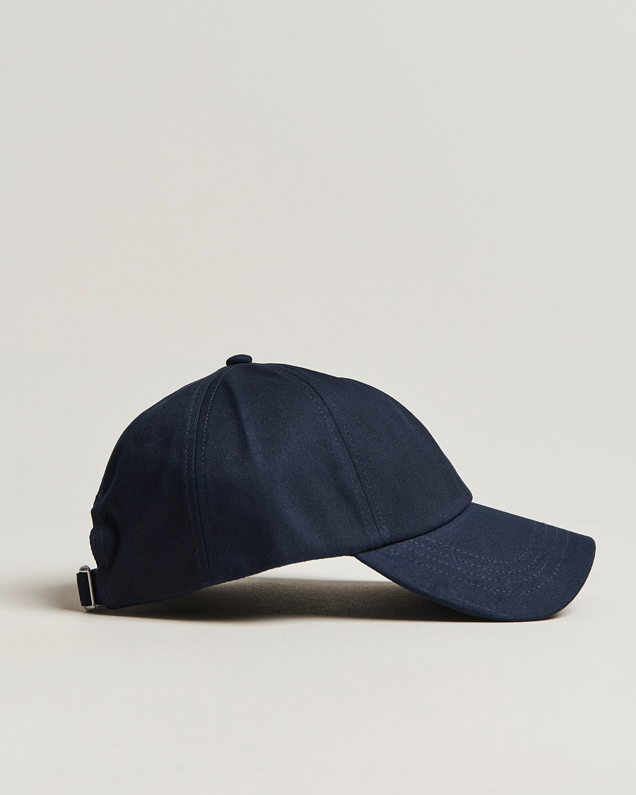 Hombres | Woolrich Logo Baseball Cap Melton Blue | Woolrich | Logo Baseball Cap Melton Blue