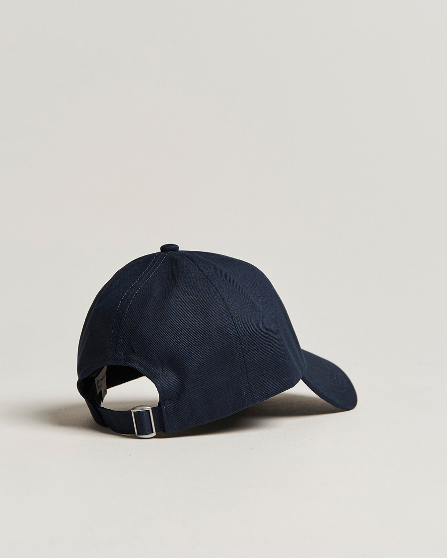Hombres | Woolrich Logo Baseball Cap Melton Blue | Woolrich | Logo Baseball Cap Melton Blue