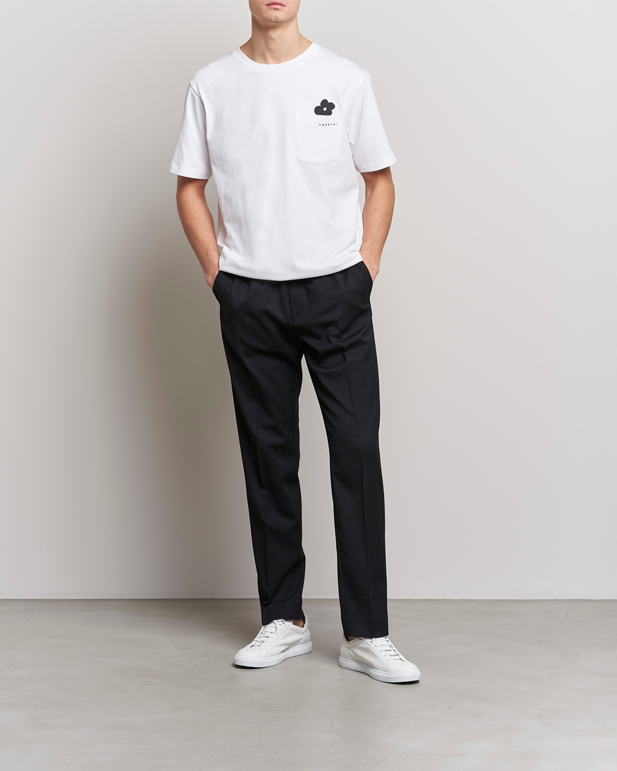 Hombres | Camisetas | Lardini | Fiore Tasca Printet Logo T-Shirt White