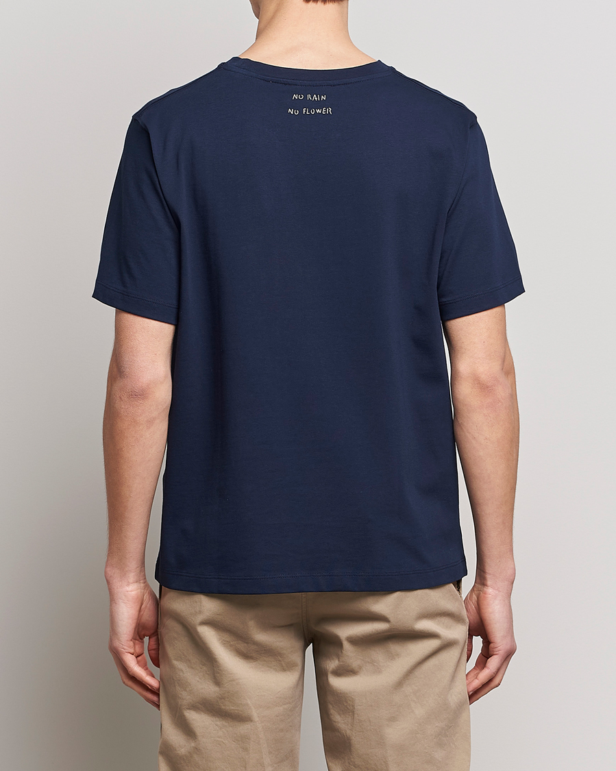 Hombres | Camisetas | Lardini | Fiore Tasca Printet Logo T-Shirt Navy