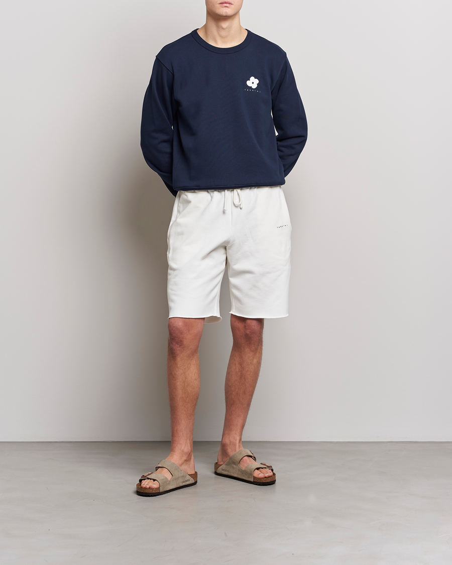 Hombres | Jerséis y prendas de punto | Lardini | Cotton Embroidery Logo Sweatshirt Navy