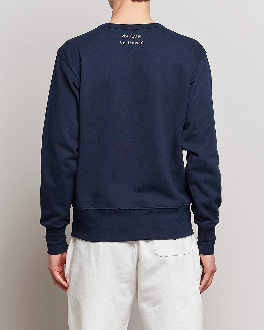 Hombres | Jerséis y prendas de punto | Lardini | Cotton Embroidery Logo Sweatshirt Navy