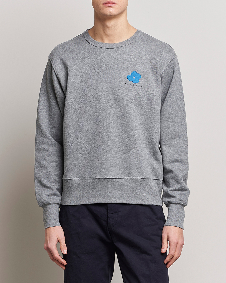 Hombres | Jerséis y prendas de punto | Lardini | Cotton Embroidery Logo Sweatshirt Grey
