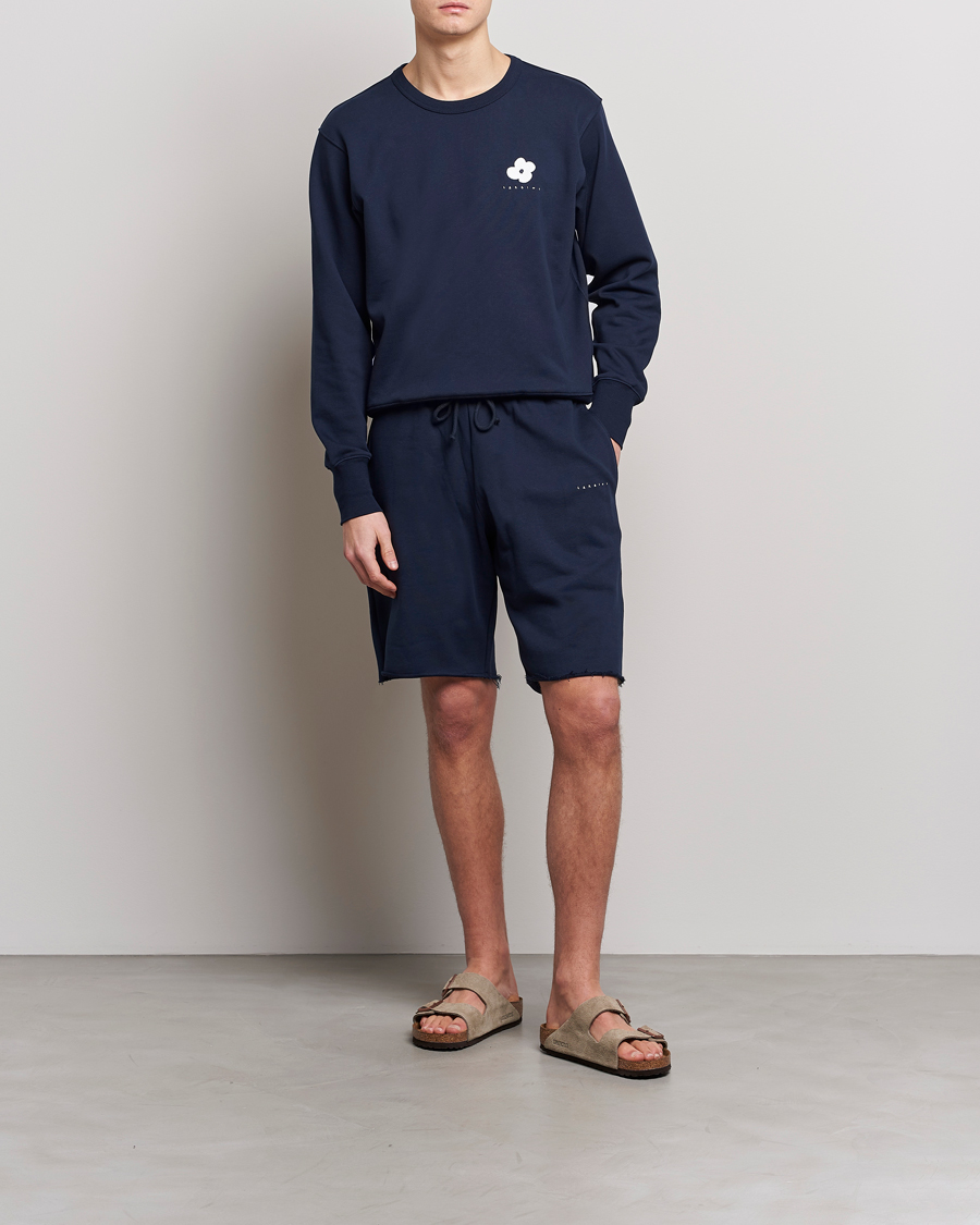 Hombres | Pantalones cortos | Lardini | Cotton Embroidery Shorts Navy