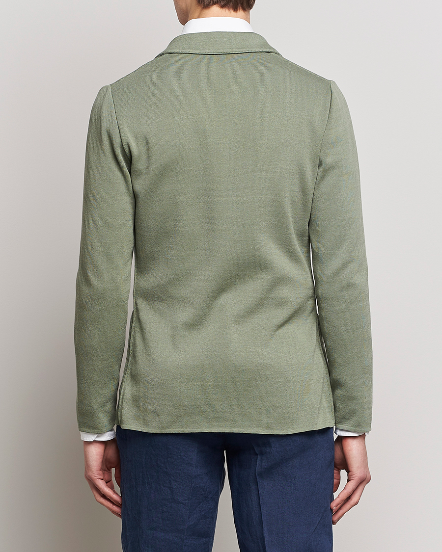 Hombres | Blazers | Lardini | Knitted Cotton Blazer Soft Green