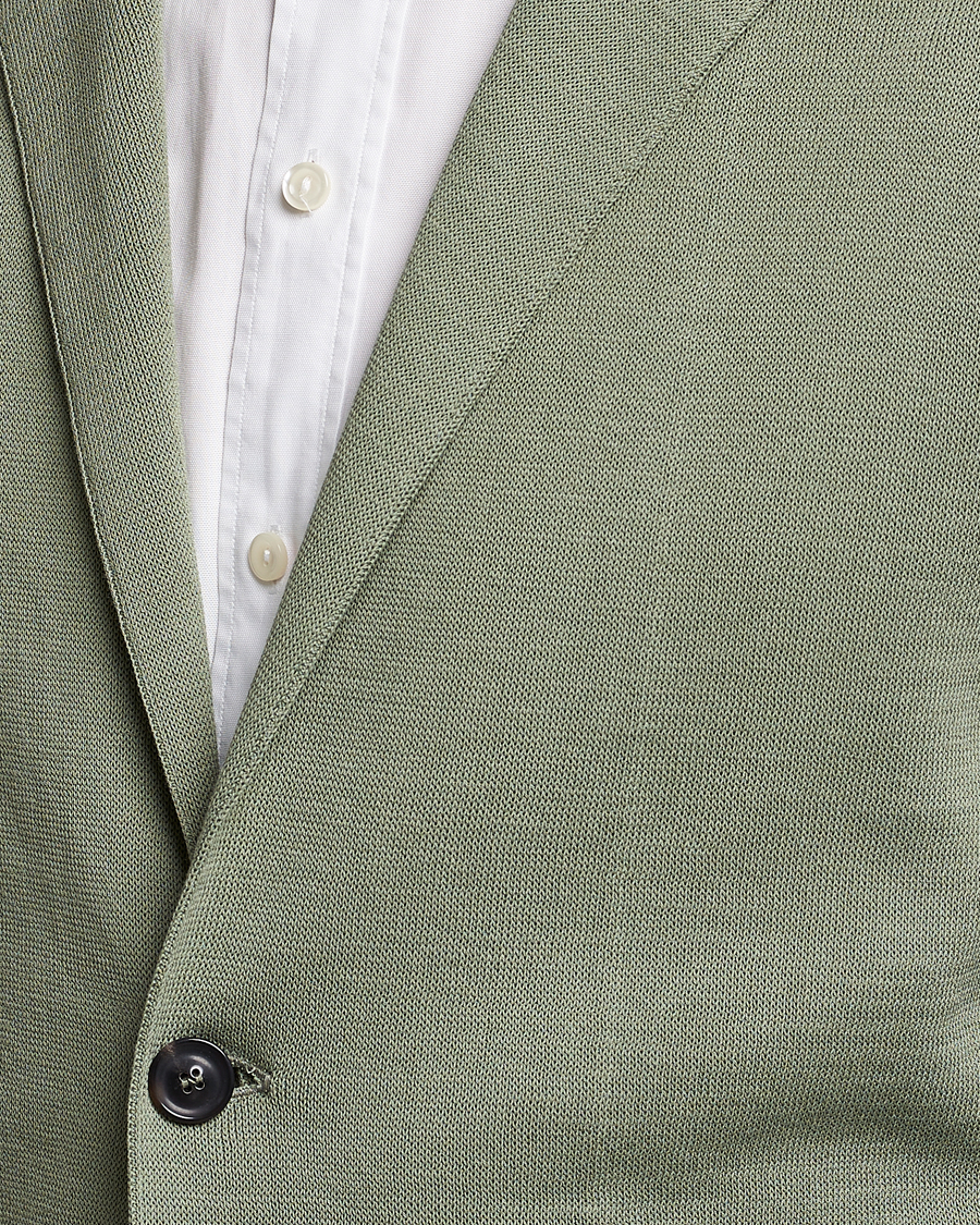 Hombres | Blazers | Lardini | Knitted Cotton Blazer Soft Green
