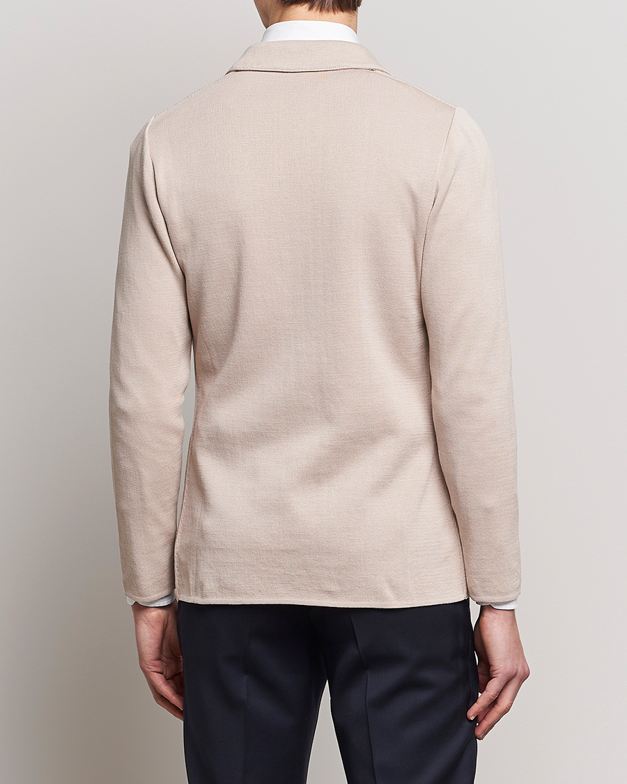 Hombres | Blazers | Lardini | Knitted Cotton Blazer Beige