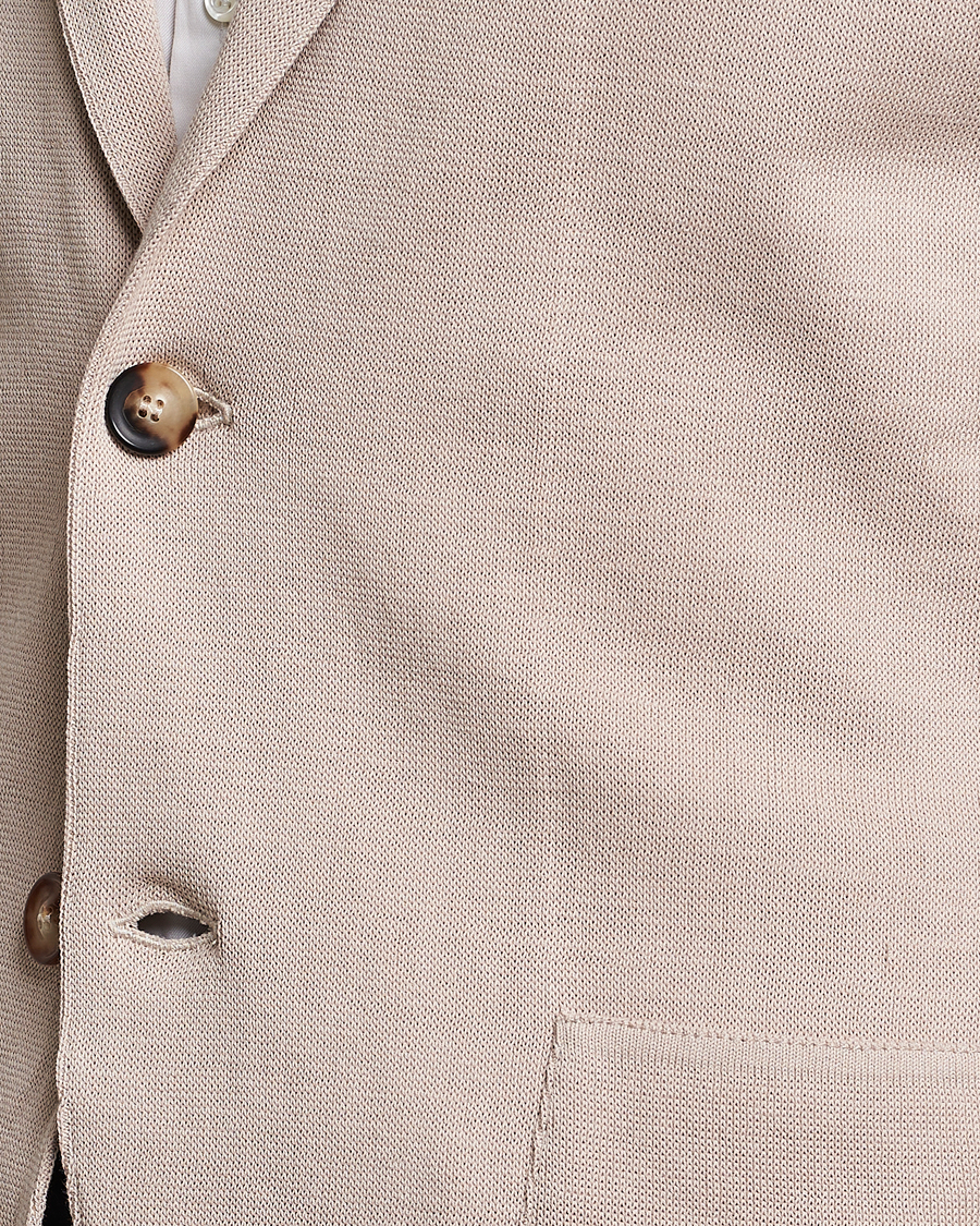 Hombres | Blazers | Lardini | Knitted Cotton Blazer Beige