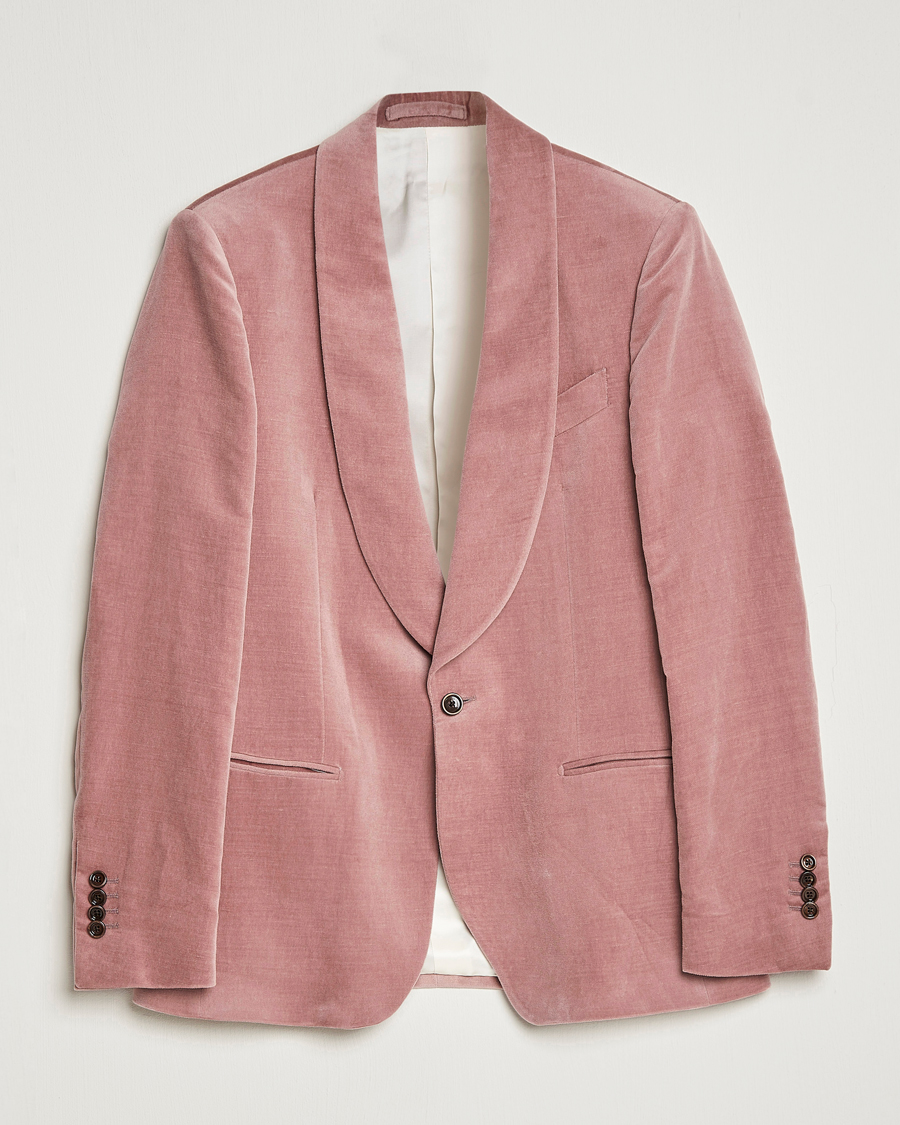 Hombres | Blazers | Lardini | Summer Velvet Dinner Jacket Soft Pink