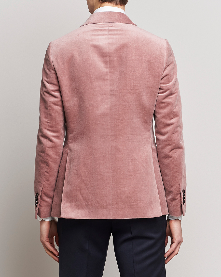 Hombres | Blazers | Lardini | Summer Velvet Dinner Jacket Soft Pink