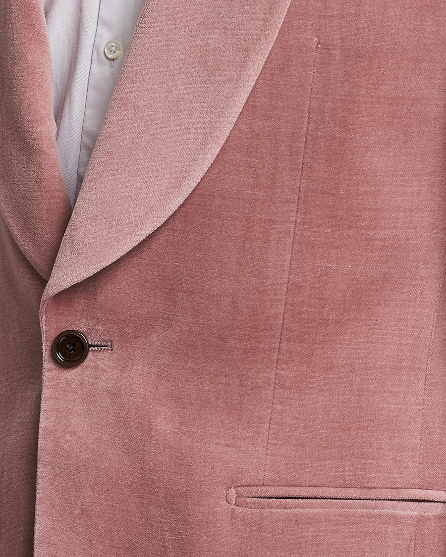 Hombres | Blazers | Lardini | Summer Velvet Dinner Jacket Soft Pink