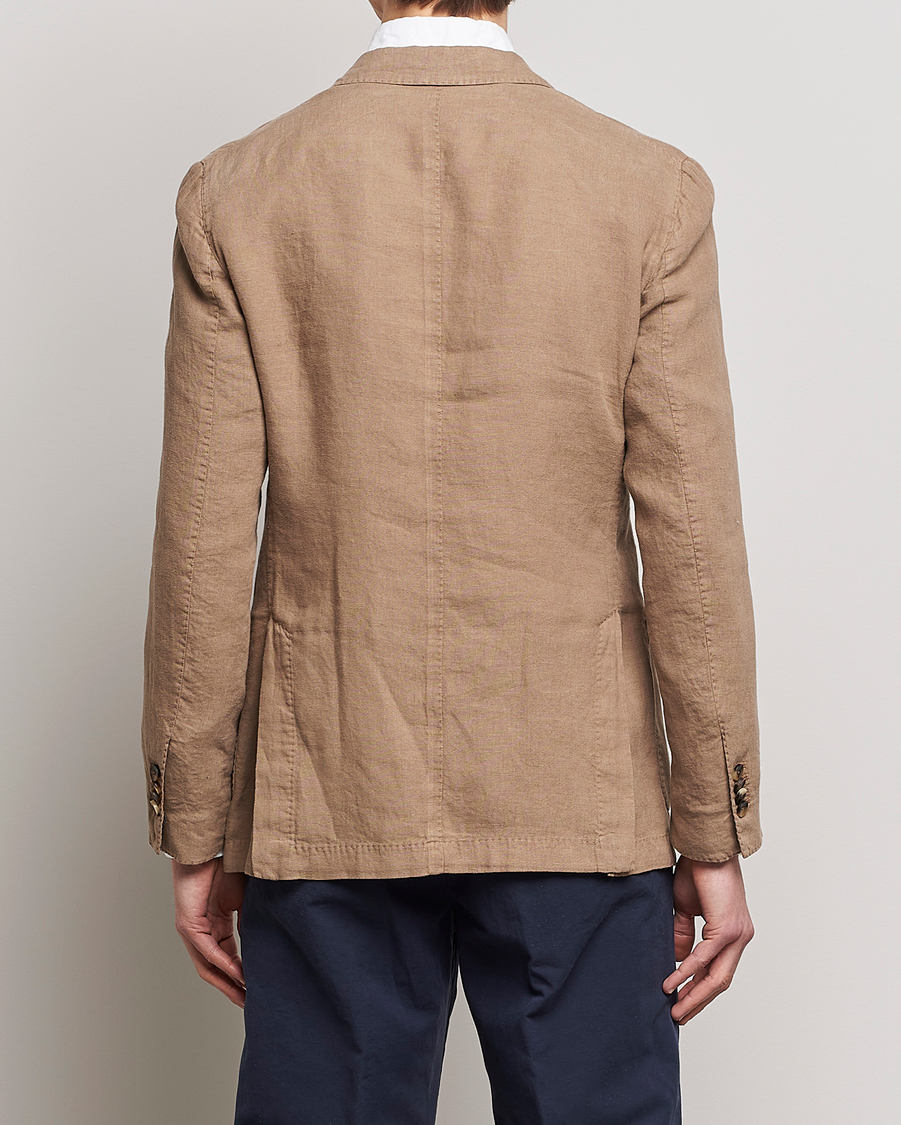 Hombres | Blazers | Lardini | Patch Pocket Linen Blazer Beige