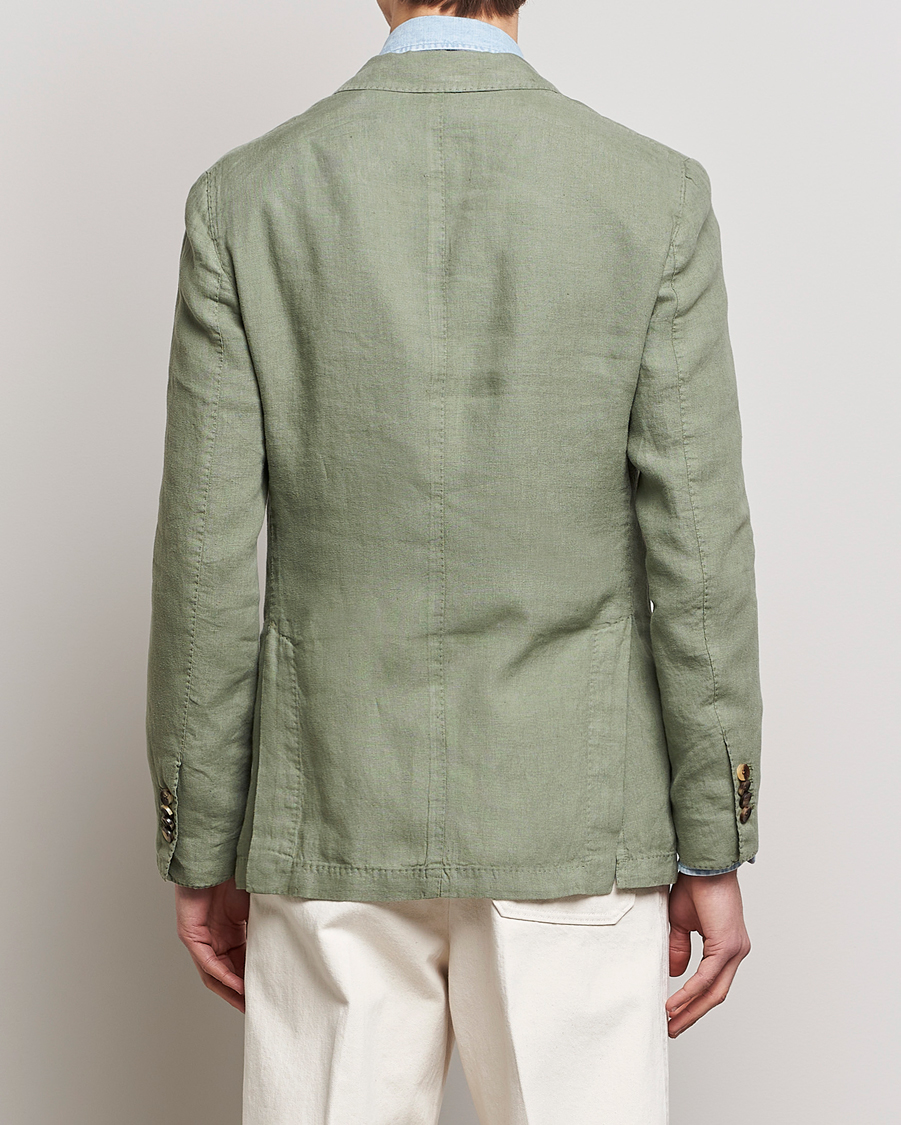 Hombres | Blazers | Lardini | Patch Pocket Linen Blazer Olive