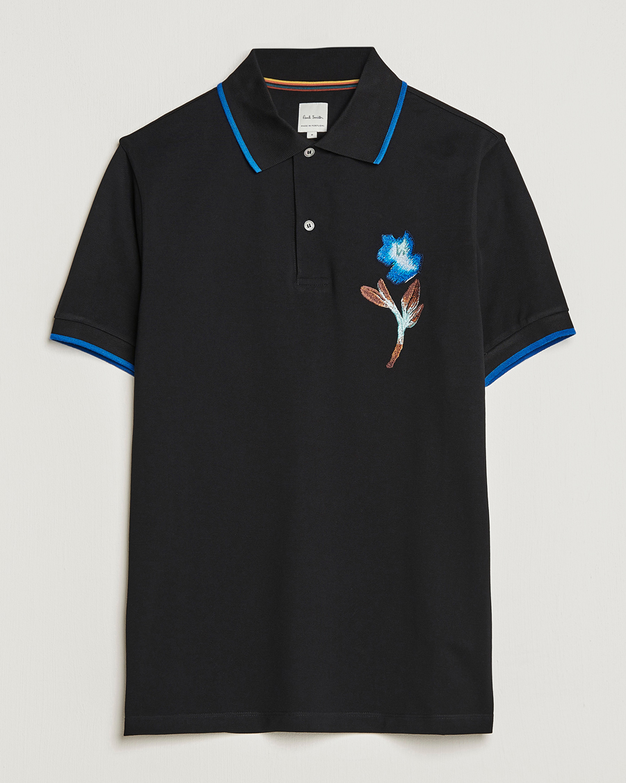 Hombres | Polos | Paul Smith | Floral Polo Black