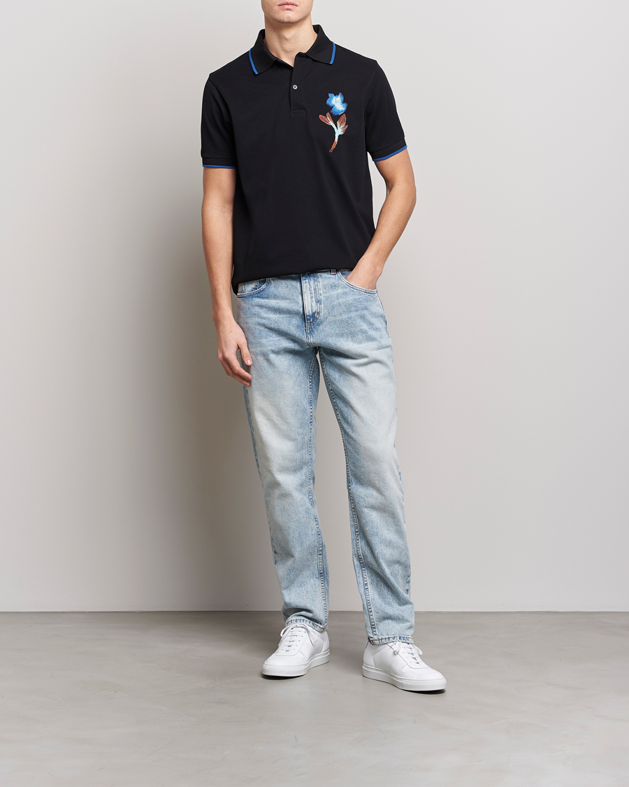 Hombres | Polos | Paul Smith | Floral Polo Black